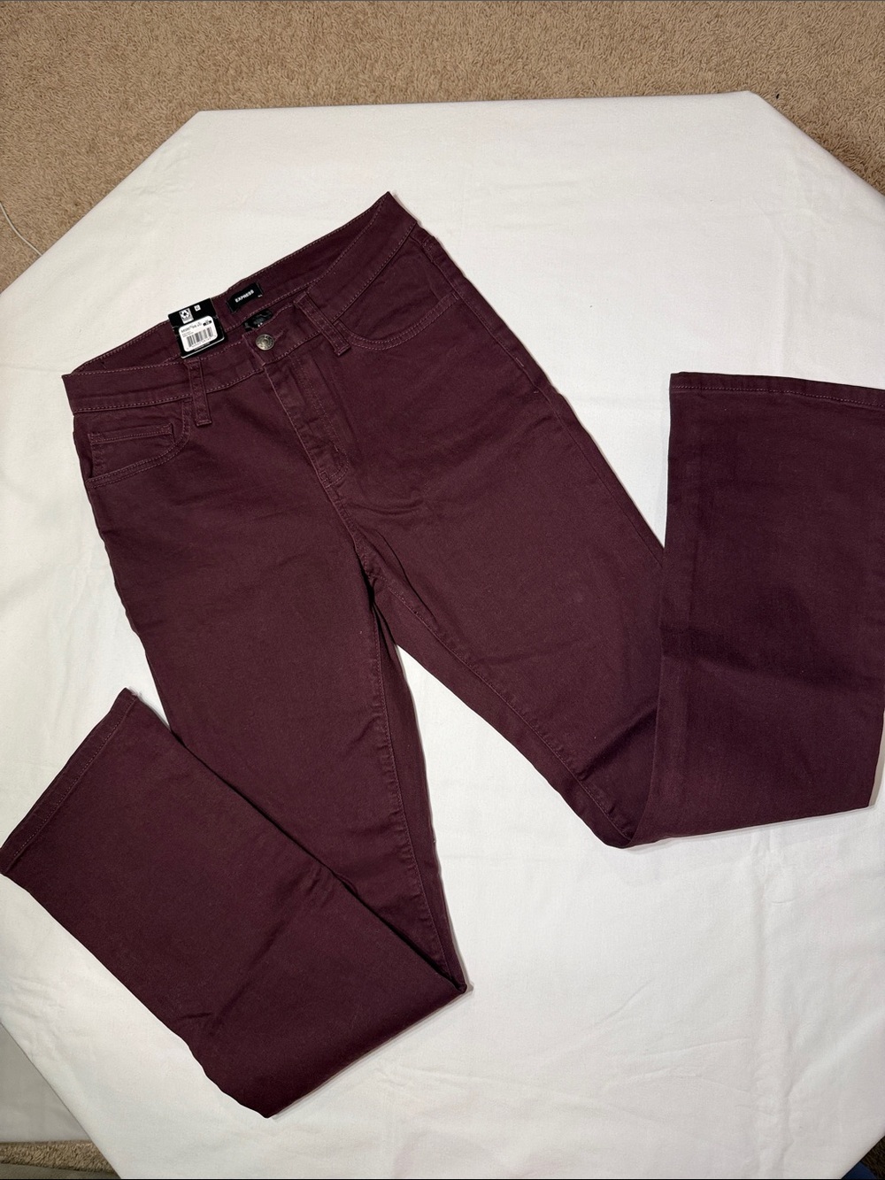 Express Bootcut Leg Jeans in Deep Plum Size 10